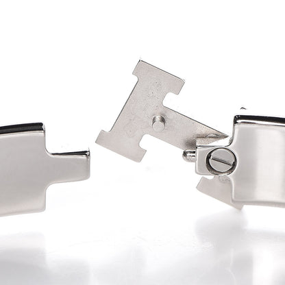Hermes Enamel Narrow Clic Clac H Bracelet GM White 3 of 4