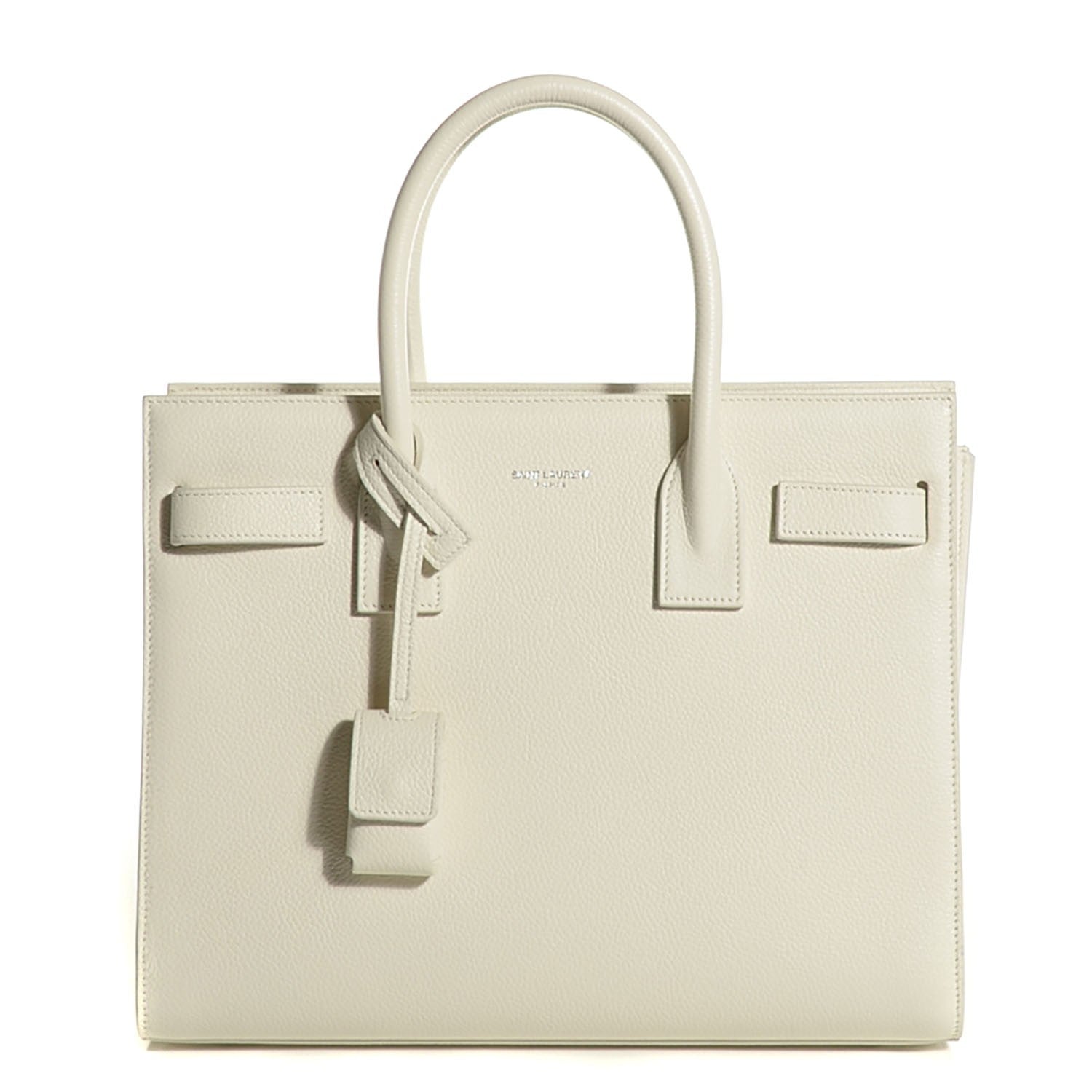Saint Laurent Grained Calfskin Baby Sac De Jour Dove White 1 of 8