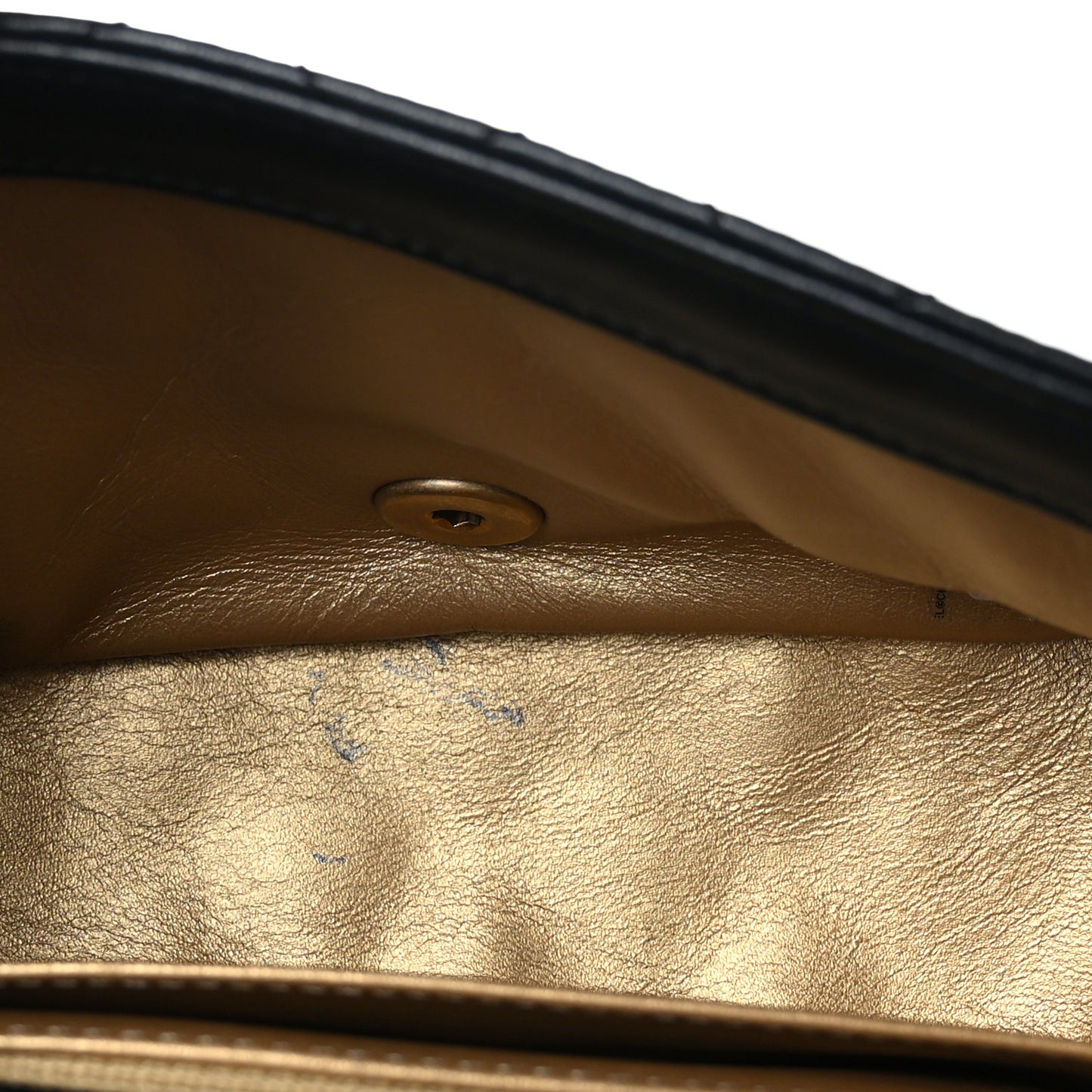 Lambskin Quilted Mini Pearl Crush Flap Black