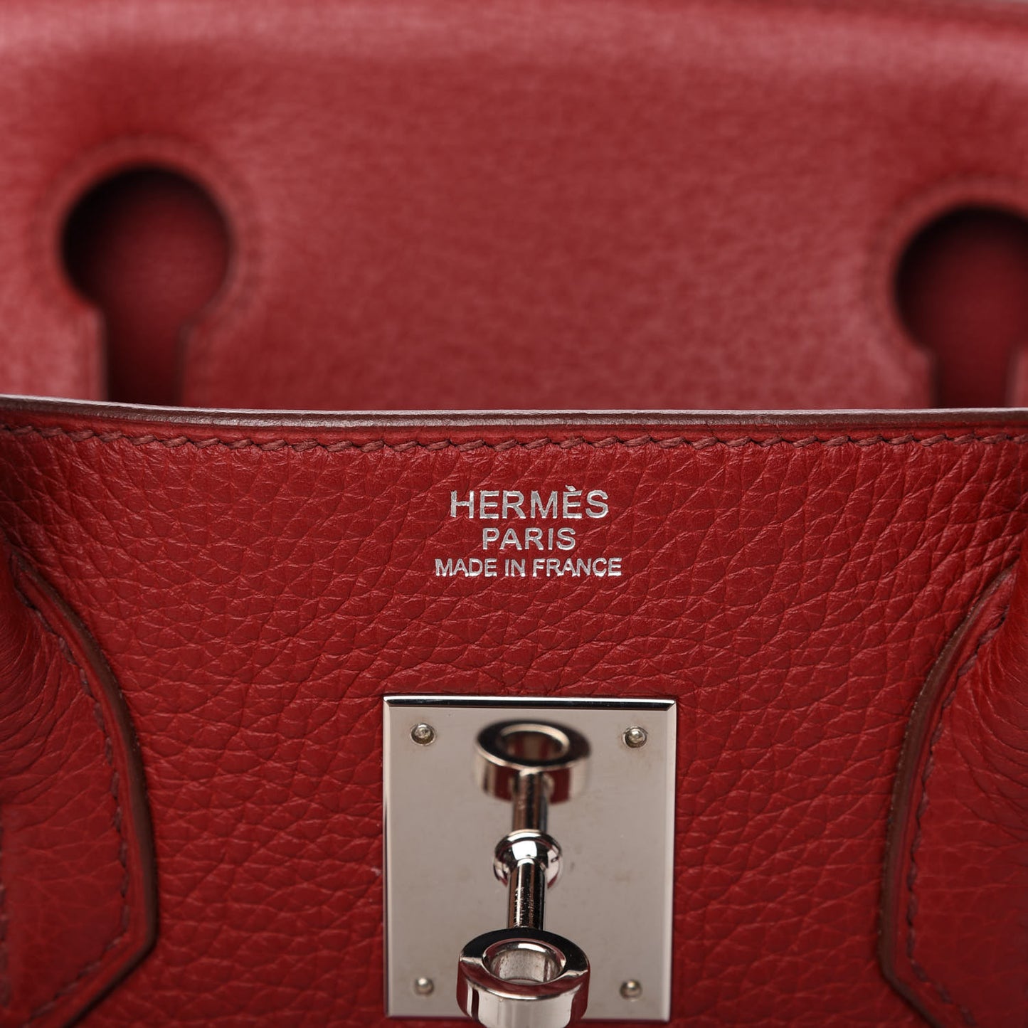 Taurillon Clemence Birkin 30 Rouge Garance