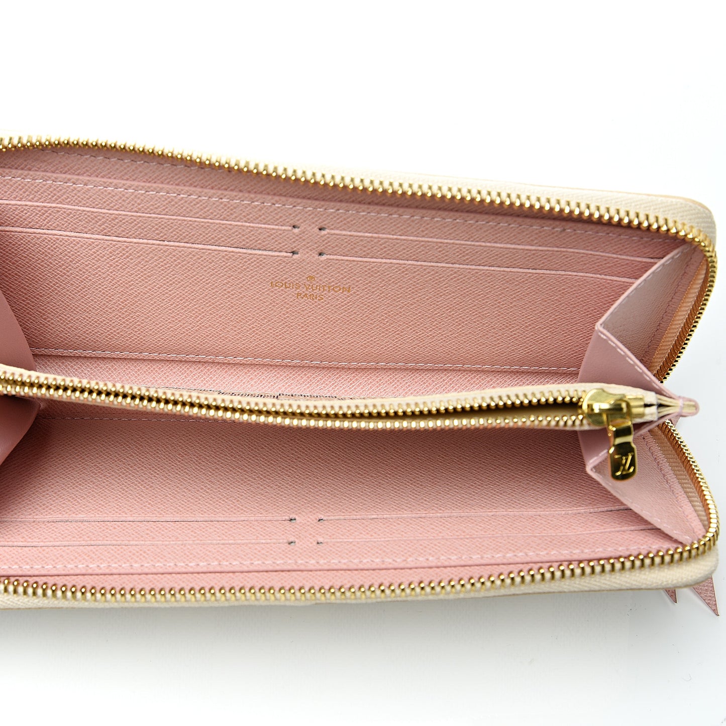 Damier Azur Clemence Wallet Rose Ballerine