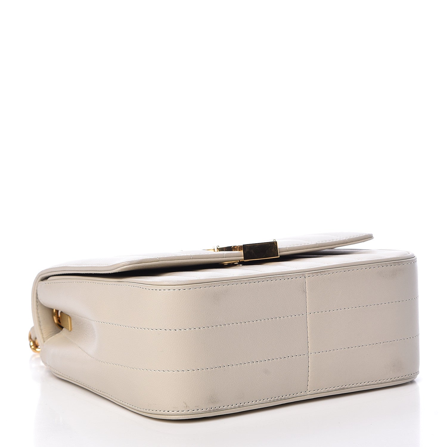 Saint Laurent Lambskin Matelasse Monogram Medium Vicky Chain Bag Crema Soft 4 of 16