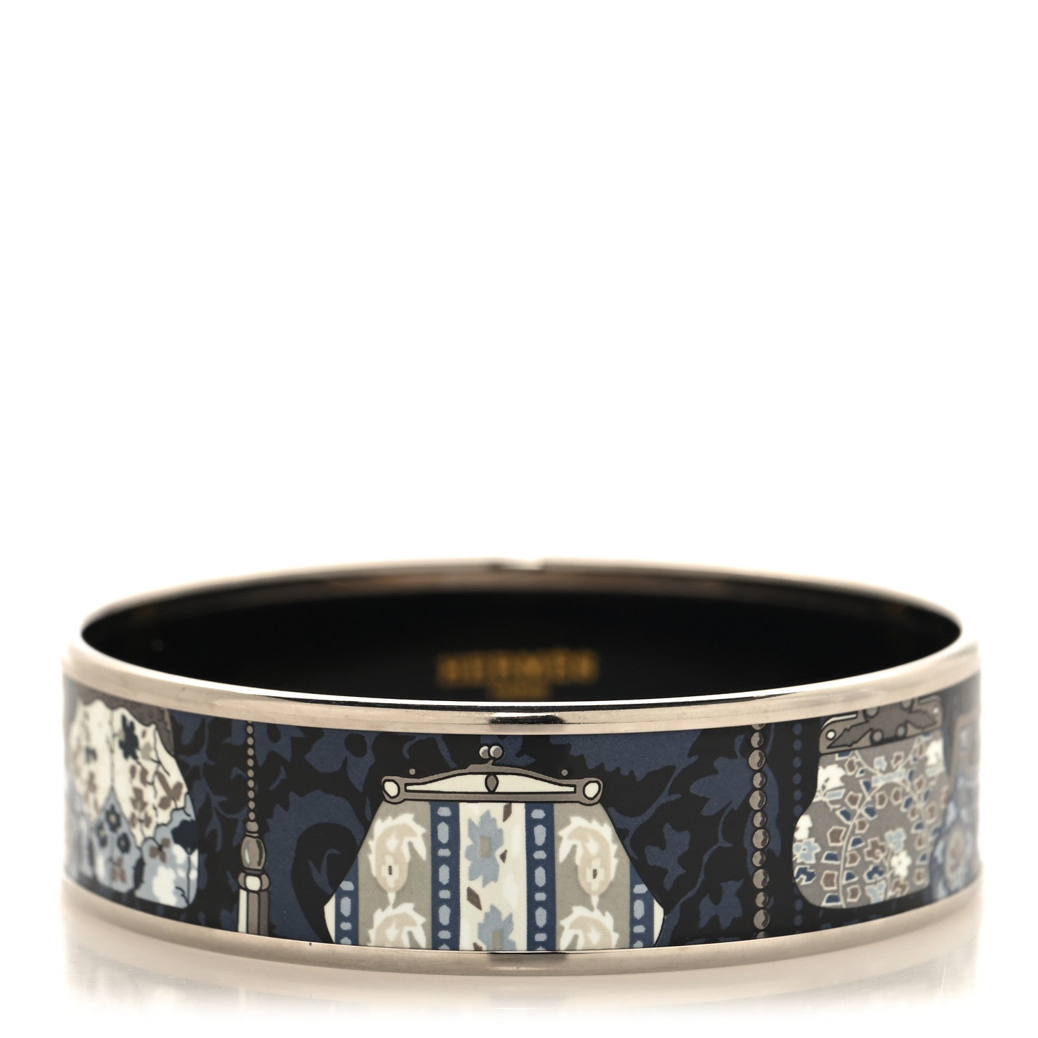 Hermes Enamel Printed Cachemire de Tamara Wide Bracelet 62 1 of 5