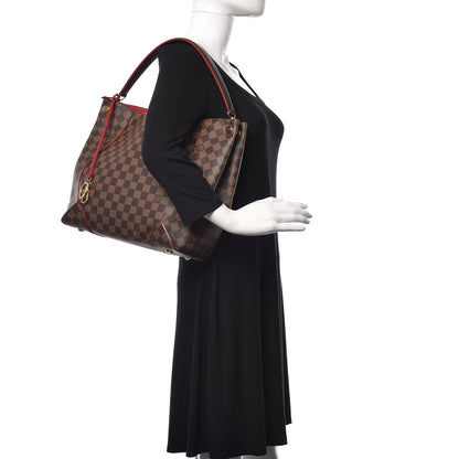 Louis Vuitton Damier Ebene Caissa Hobo Cherry 2 of 11