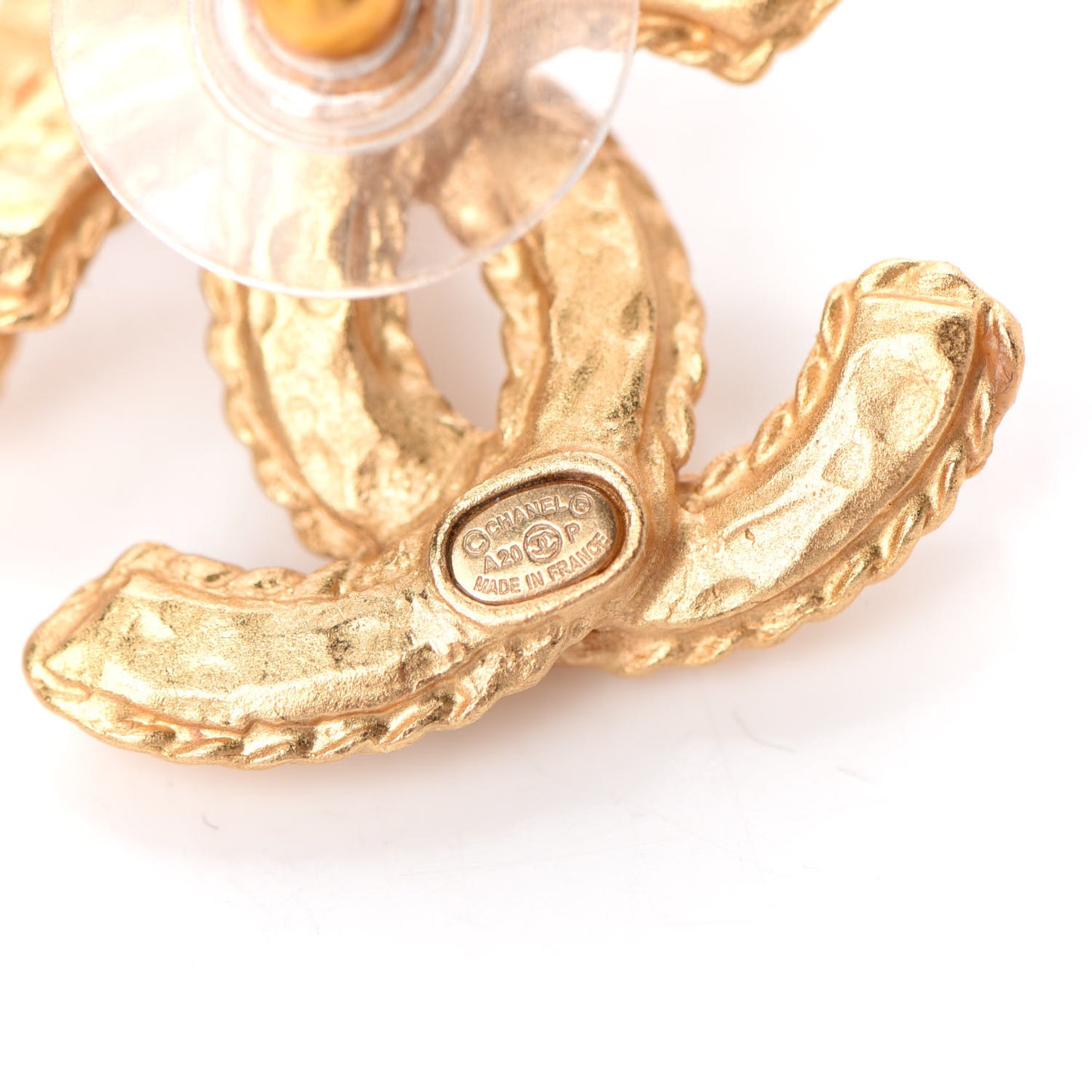 Crystal 90’s Icon CC Stud Earrings Gold