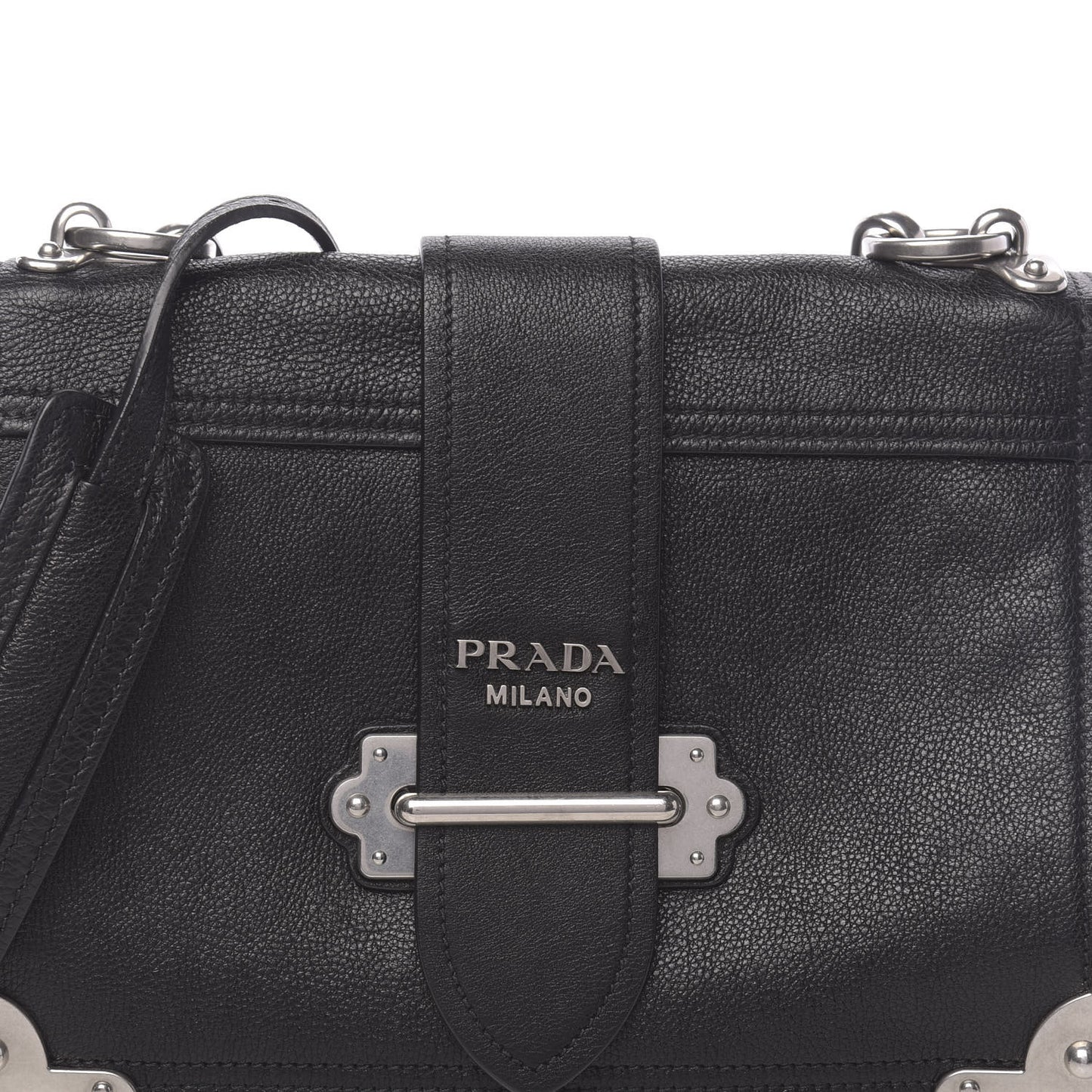 Glace Calf Large Soft Cahier Bag Black Astrale