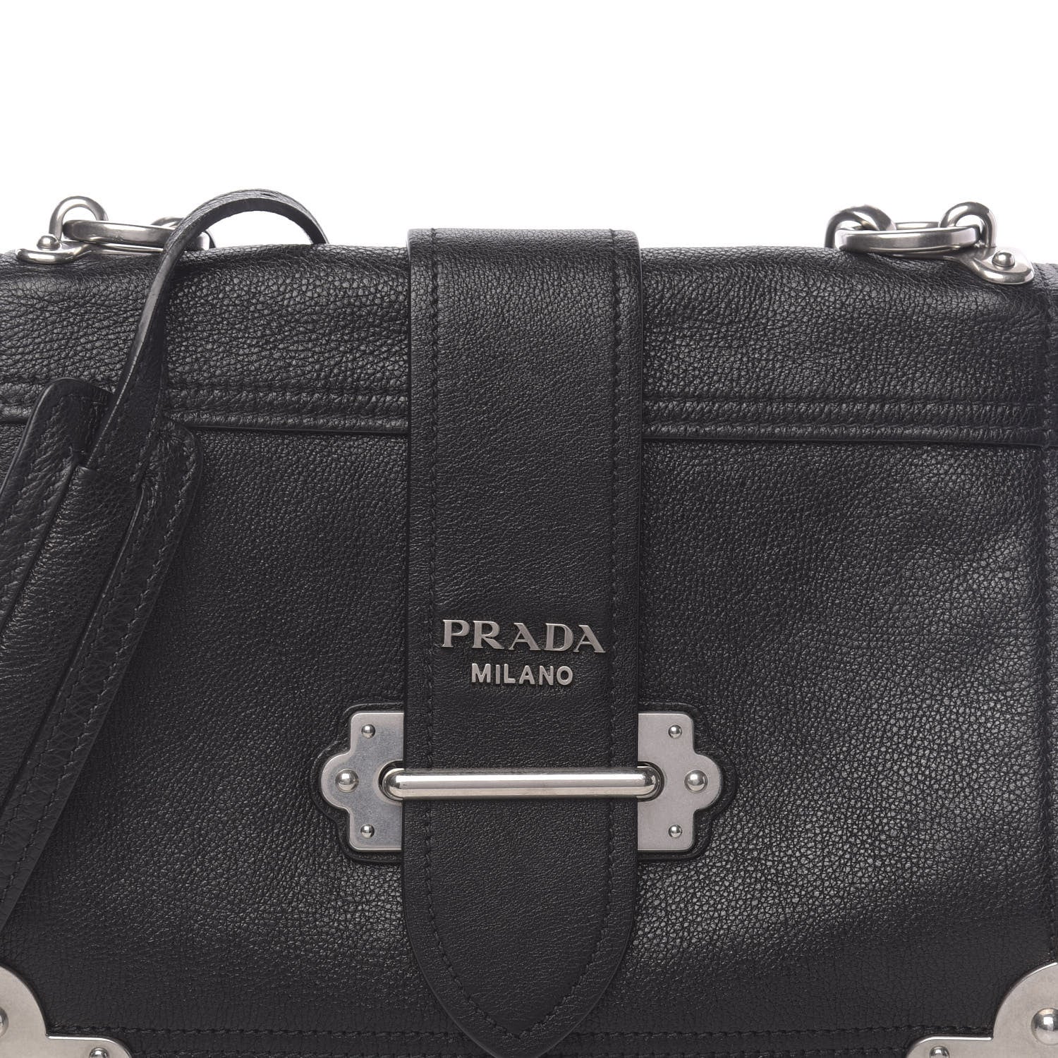 Prada Glace Calf Large Soft Cahier Bag Black Astrale 11 of 11
