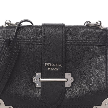 Prada Glace Calf Large Soft Cahier Bag Black Astrale 11 of 11