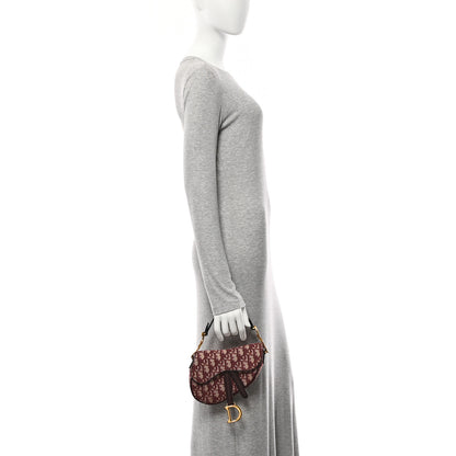 Christian Dior Oblique Mini Saddle Bag Burgundy 2 of 10