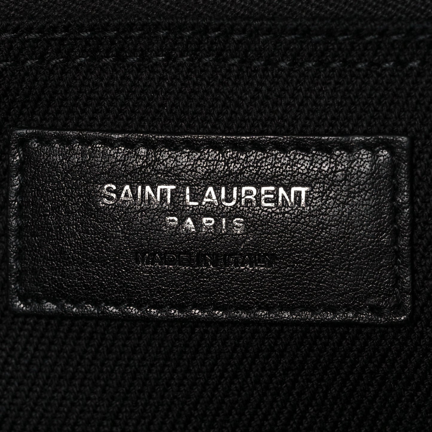 Linen Calfskin Rive Gauche Tote Black