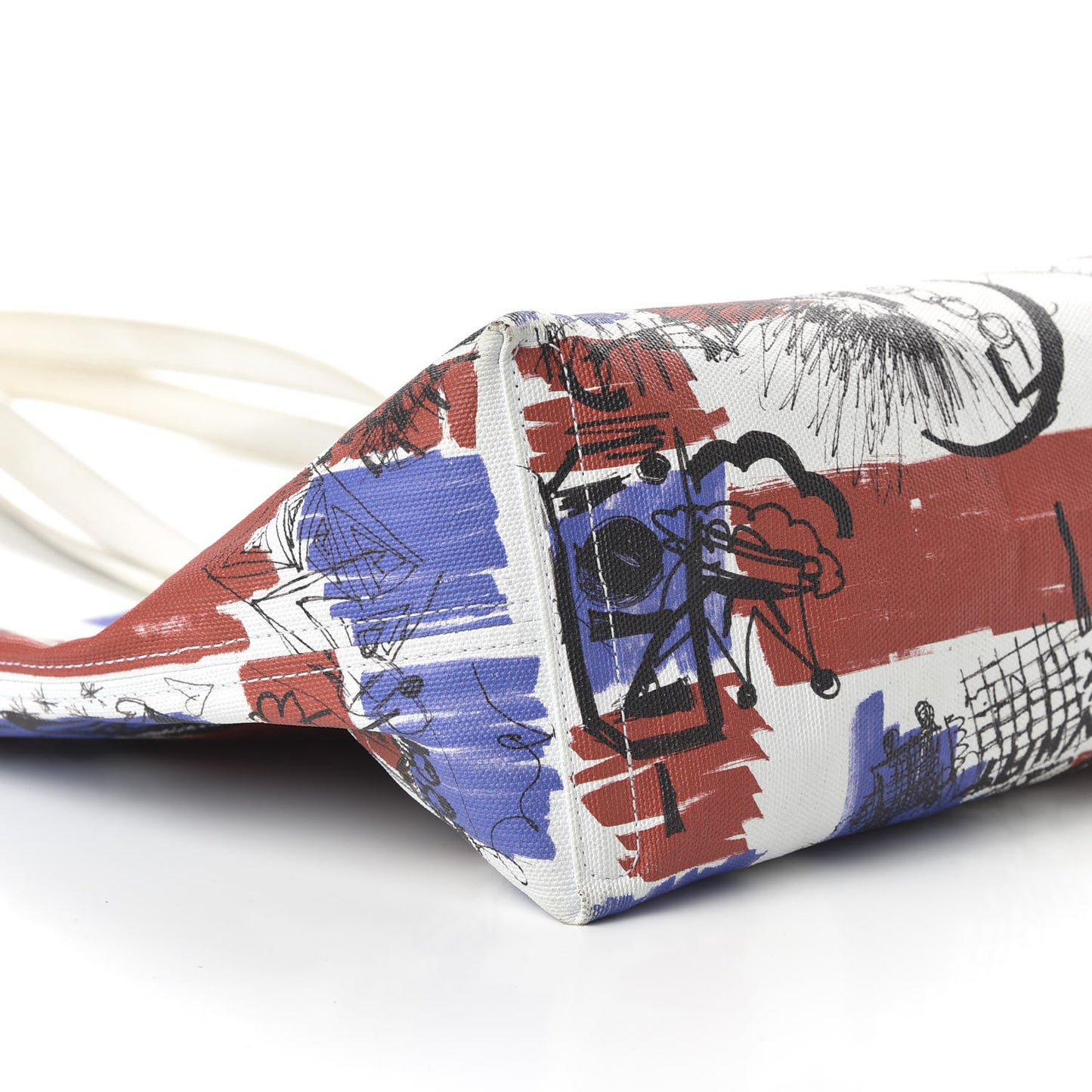 Canvas House Check Union Jack Sketchbook Reversible Doodle Tote Red White Blue