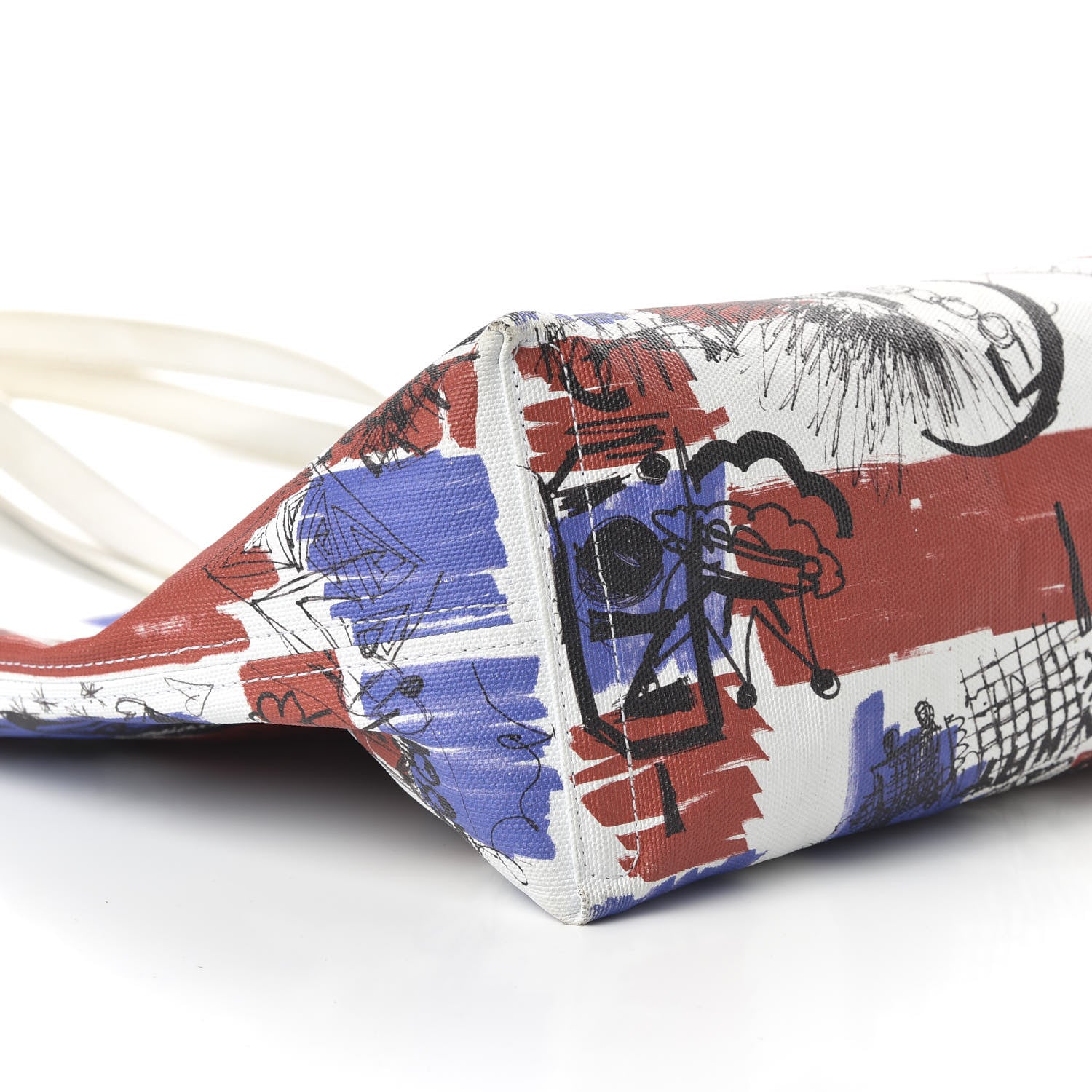 Burberry Canvas House Check Union Jack Sketchbook Reversible Doodle Tote Red White Blue 6 of 17