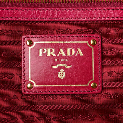 Prada Vitello Shine Zip Tote Pink 10 of 21