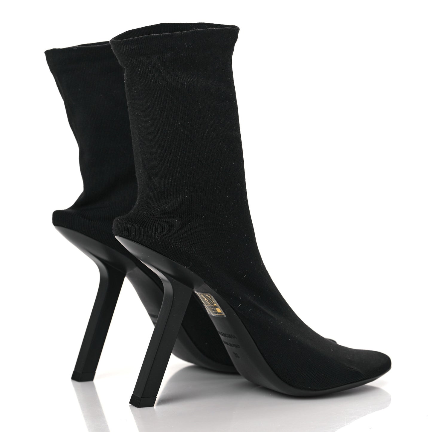 Stretch Tight Fabric Tight 110mm Booties 38 Black