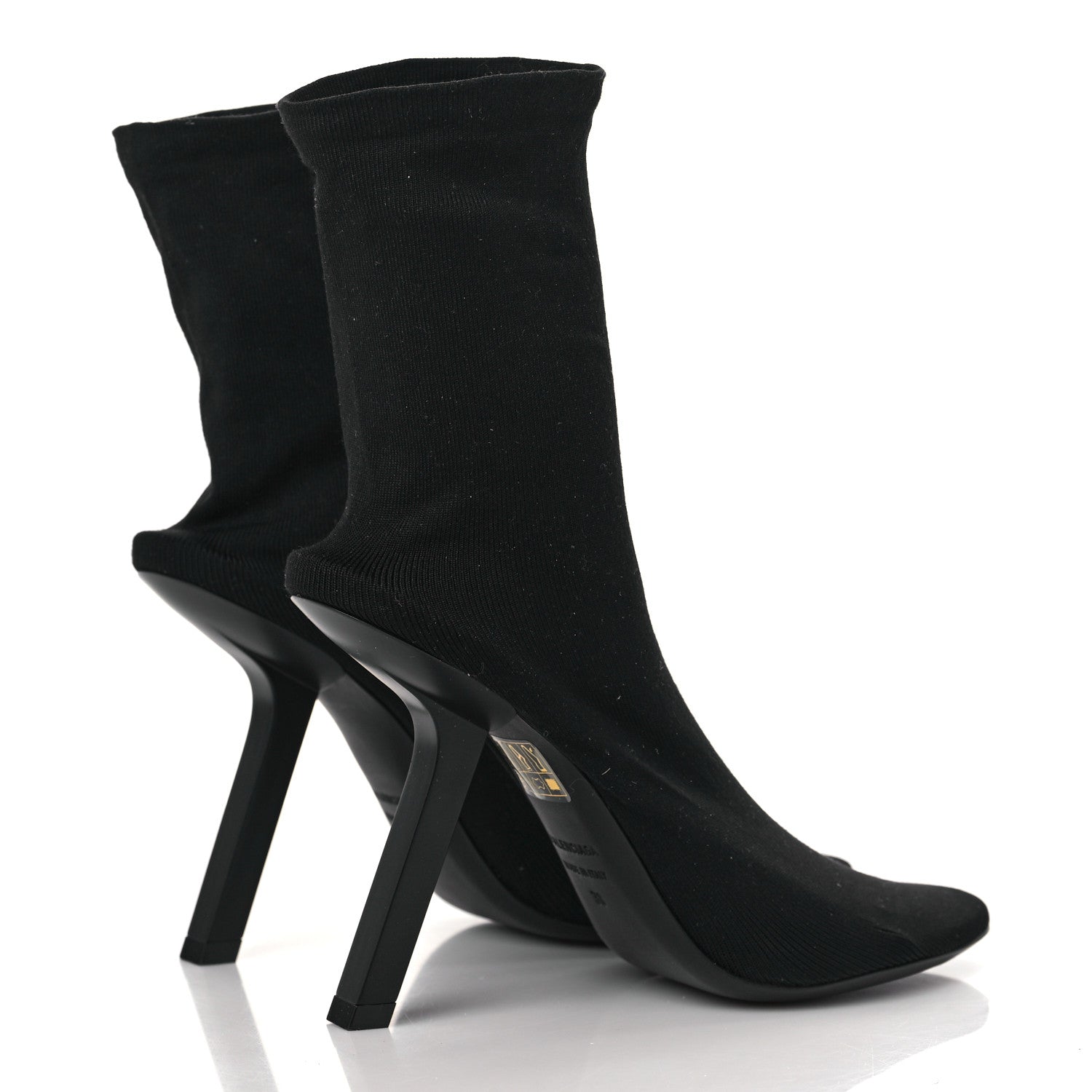 Balenciaga Stretch Tight Fabric Tight 110mm Booties 38 Black 4 of 6