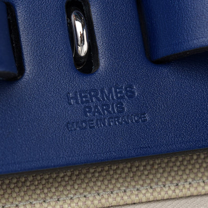 Hermes Military Toile Vache Hunter Herbag a Dos Zip Retourne Backpack Bleu De France Ecru 7 of 12