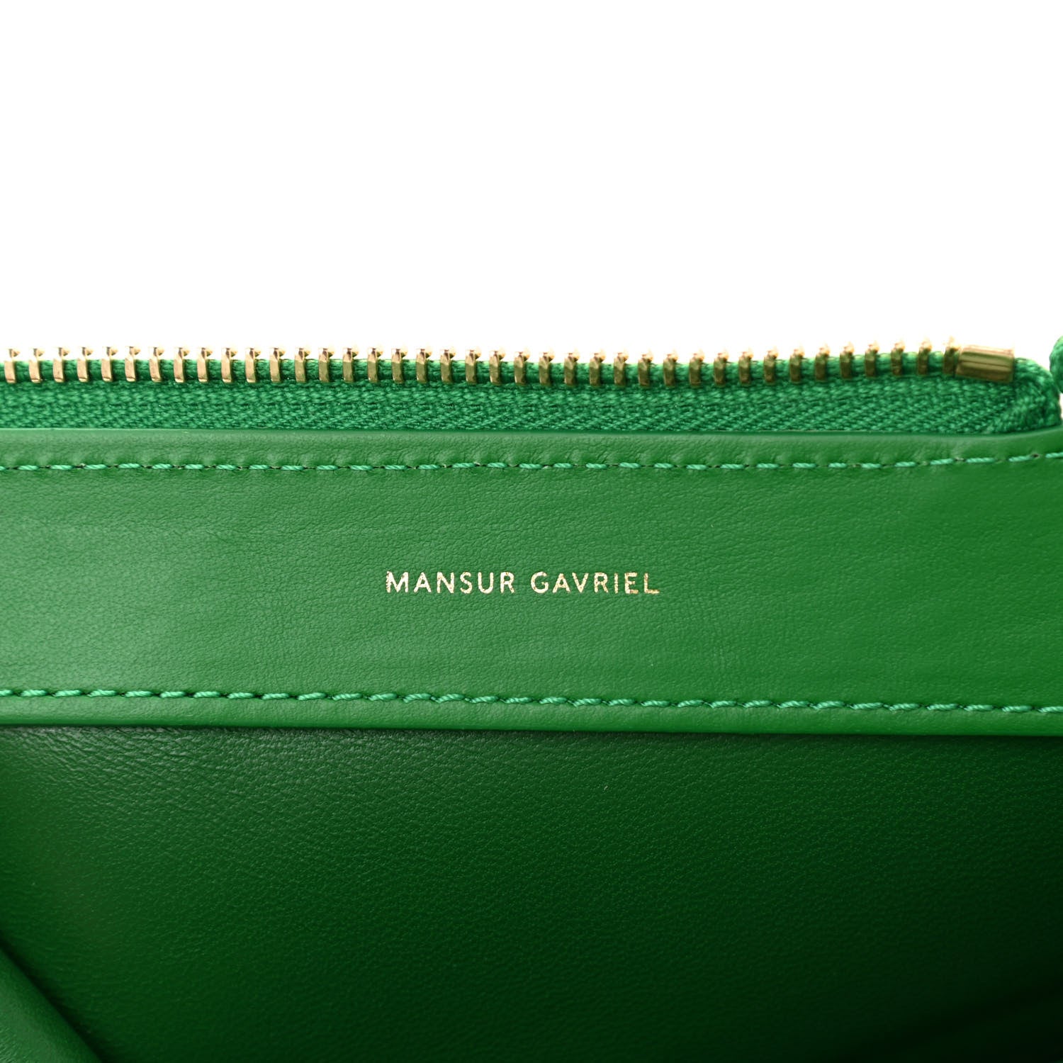 Mansur Gavriel Smooth Calfskin M Frame Bag Grass 6 of 8