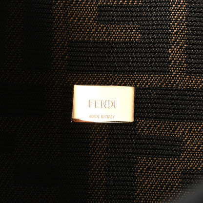 Fendi Fabric Jacquard FF 1974 Mini Baguette Tobacco Moro Black 6 of 10