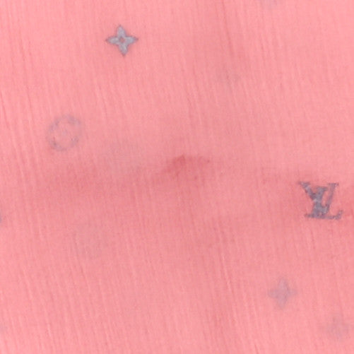 Louis Vuitton Silk Sheer Monogram Scarf Pink 5 of 5