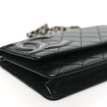 Chanel Calfskin Quilted Cambon Wallet on Chain WOC Black 10 of 12