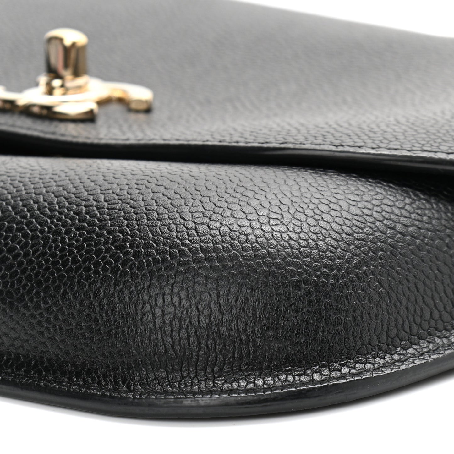 Caviar Mini Chain Flap Bag Black