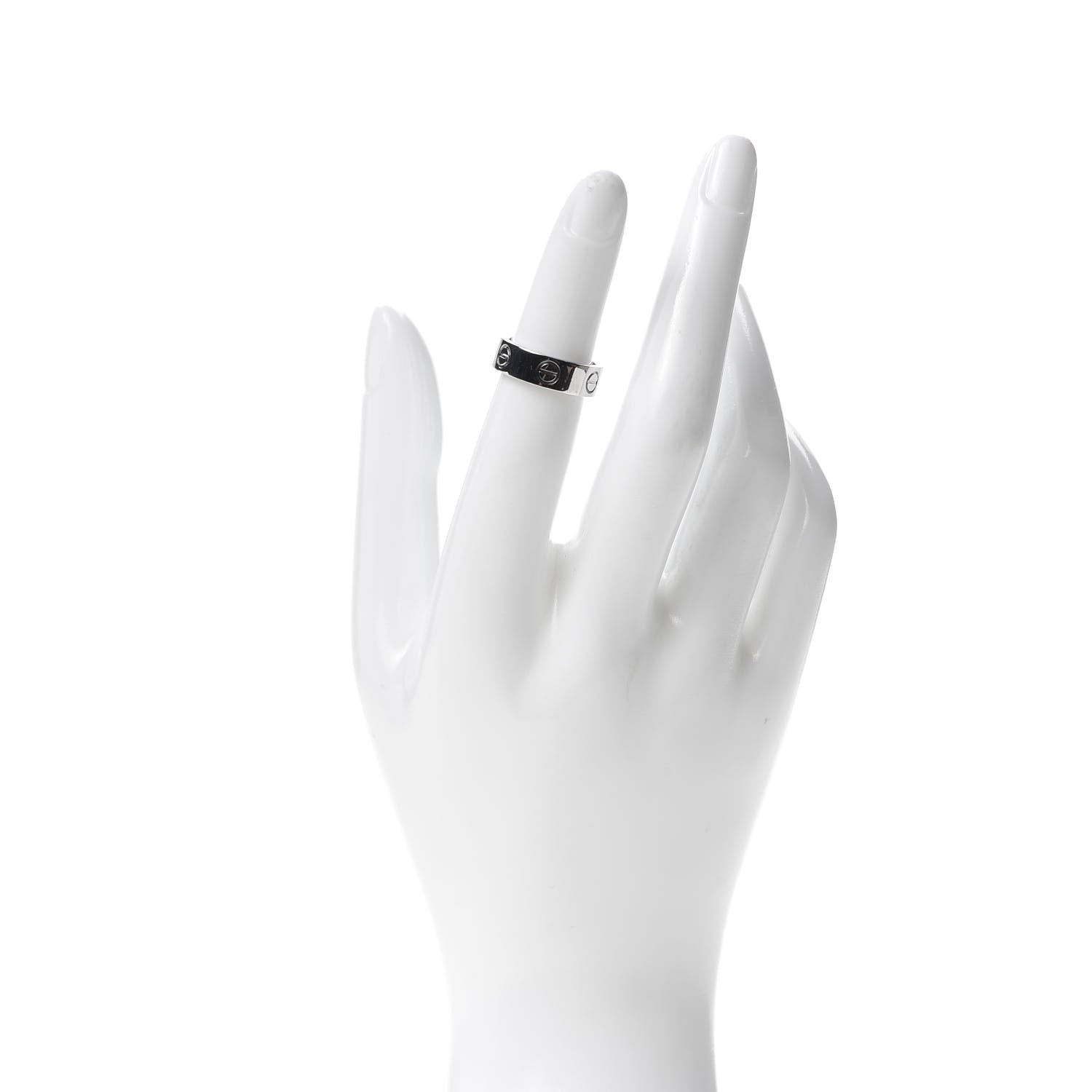Cartier 18K White Gold 5.5mm LOVE Ring 48 4.5 2 of 5