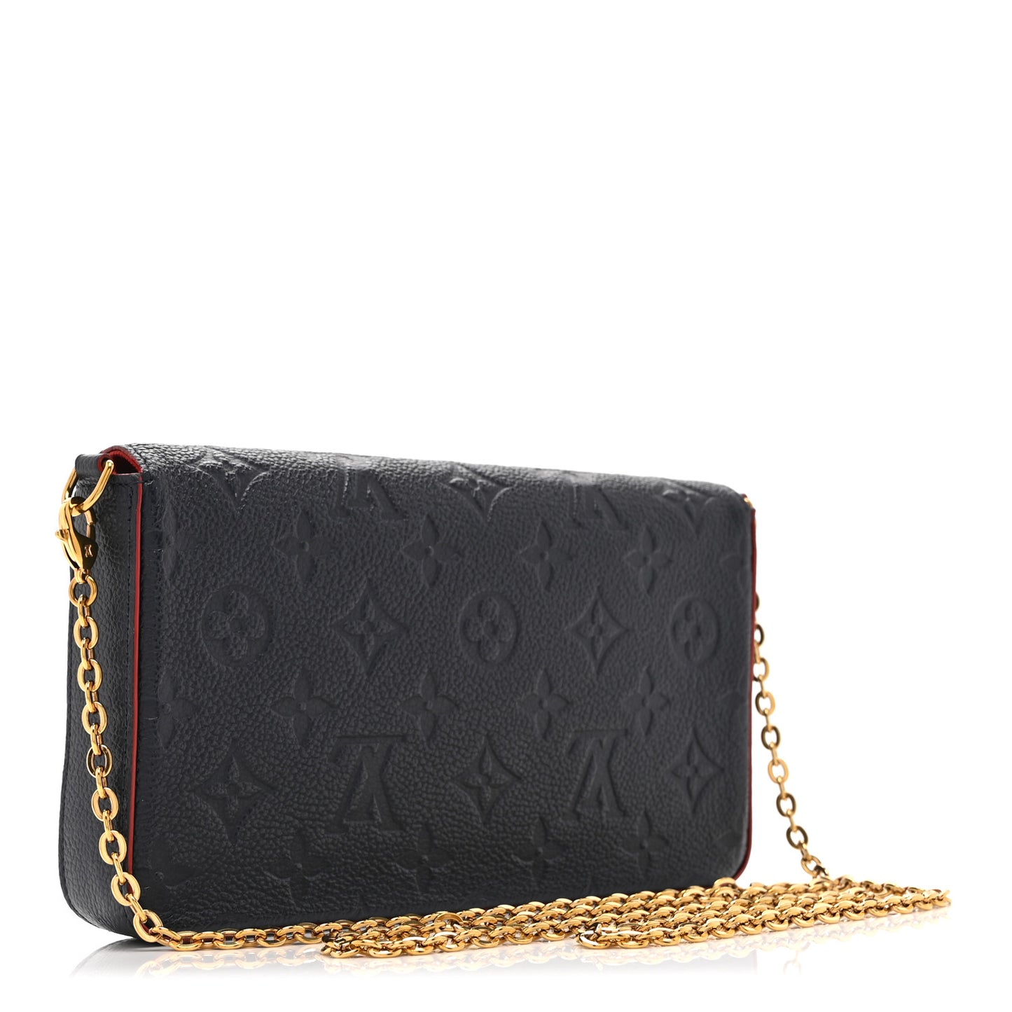Empreinte Pochette Felicie Chain Wallet Marine Rouge