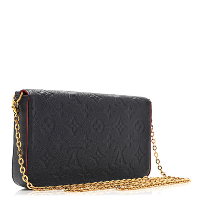 Louis Vuitton Empreinte Pochette Felicie Chain Wallet Marine Rouge 4 of 11