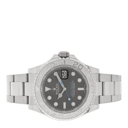 Rolex Stainless Steel Platinum 40mm Oyster Perpetual Date Yacht-Master Watch Slate 116622 2 of 5