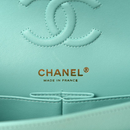 Chanel Caviar Quilted Small Double Flap Light Green 8 of 11