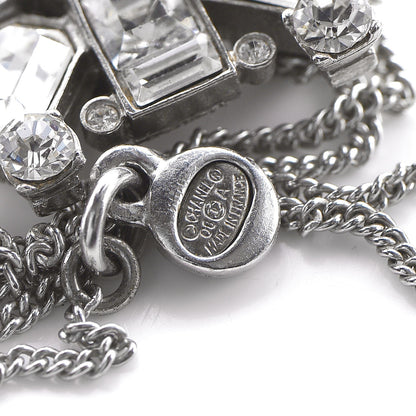 Chanel Crystal Baguette Necklace Silver 6 of 7