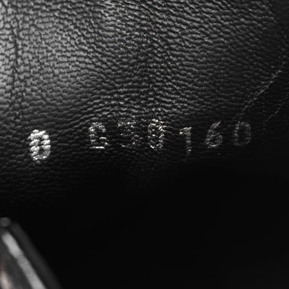 Chanel Patent Pearl Elastic Boots 37 Black 7 of 9