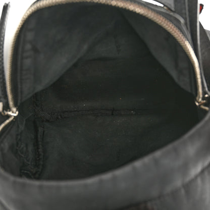 Fendi Nylon Vitello Dolce Goat Fox Fur Crocodile Monster Eyes Mini Backpack Black Sunflower 5 of 15