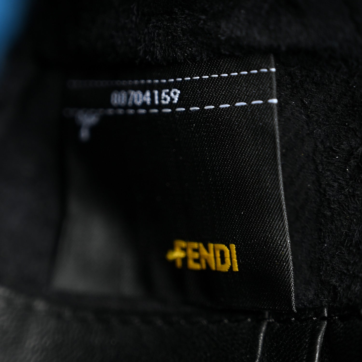 Fendi Shearling Nappa Mini Be Baguette Shoulder Bag Blue Black 6 of 12