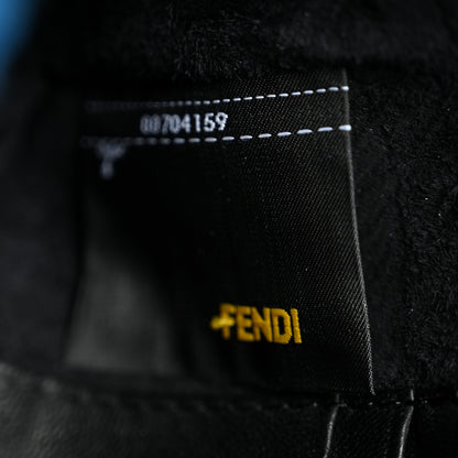 Fendi Shearling Nappa Mini Be Baguette Shoulder Bag Blue Black 6 of 12