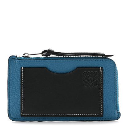 Loewe Soft Grained Calfskin Coin Card Holder Blue Multicolor 1 of 9