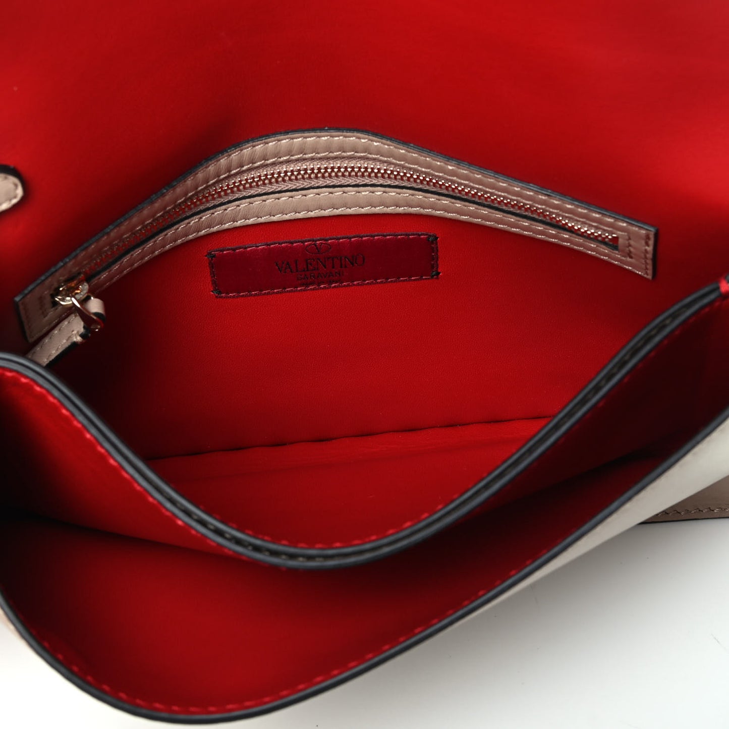 Nappa Rockstud Wristlet Clutch Poudre
