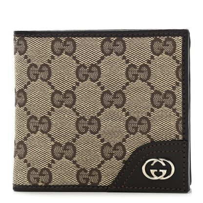 Gucci Monogram Britt Bi-Fold Wallet Dark Brown 1 of 8