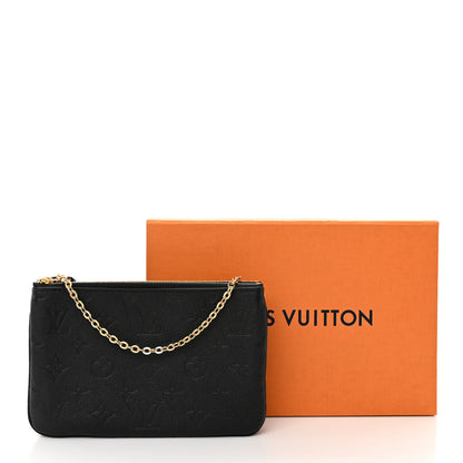 Louis Vuitton Empreinte Double Zip Pochette Black 3 of 11