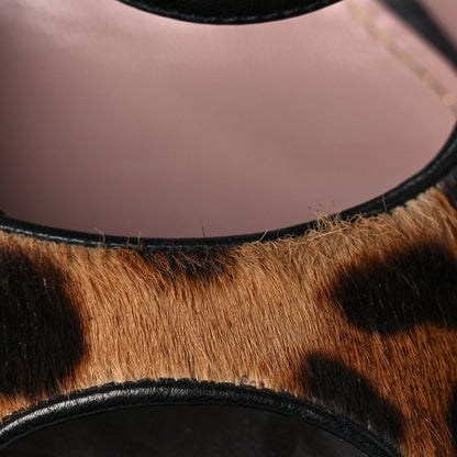 Gucci Calf Hair Leopard Print Platform Pumps 37.5 8 of 8