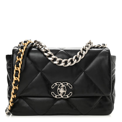 Chanel Lambskin Quilted Medium Chanel 19 Flap Black 1 of 11