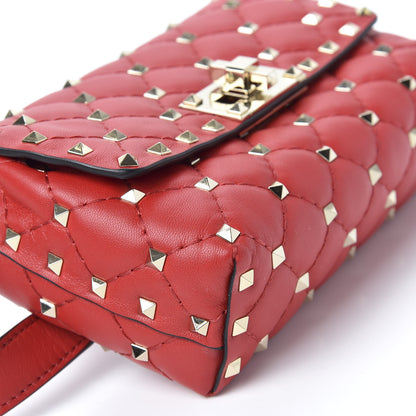 Valentino Garavani Nappa Rockstud Spike Belt Bag Rouge Pur 6 of 9