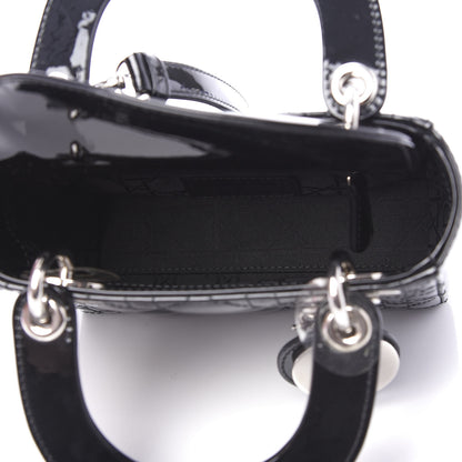 Christian Dior Patent Cannage Mini Lady Dior Black 5 of 9