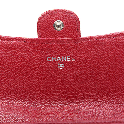 Chanel Caviar Quilted Medium Flap Wallet Red 5 of 7