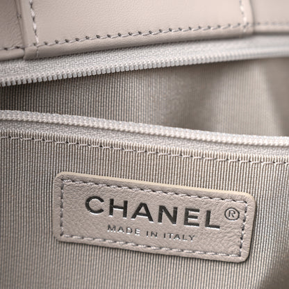 Chanel Calfskin Quilted Large Classic Shopping Tote Grey 6 of 10