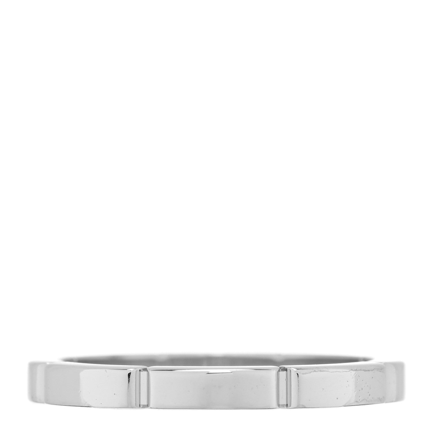Cartier 18K White Gold 2.5mm Maillon Panthere Wedding Band Ring 58 8.25 3 of 5