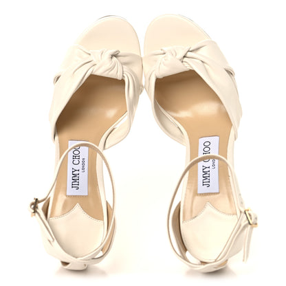 Jimmy Choo Nappa Rosie 100 Sandals 36.5 Milk 2 of 10