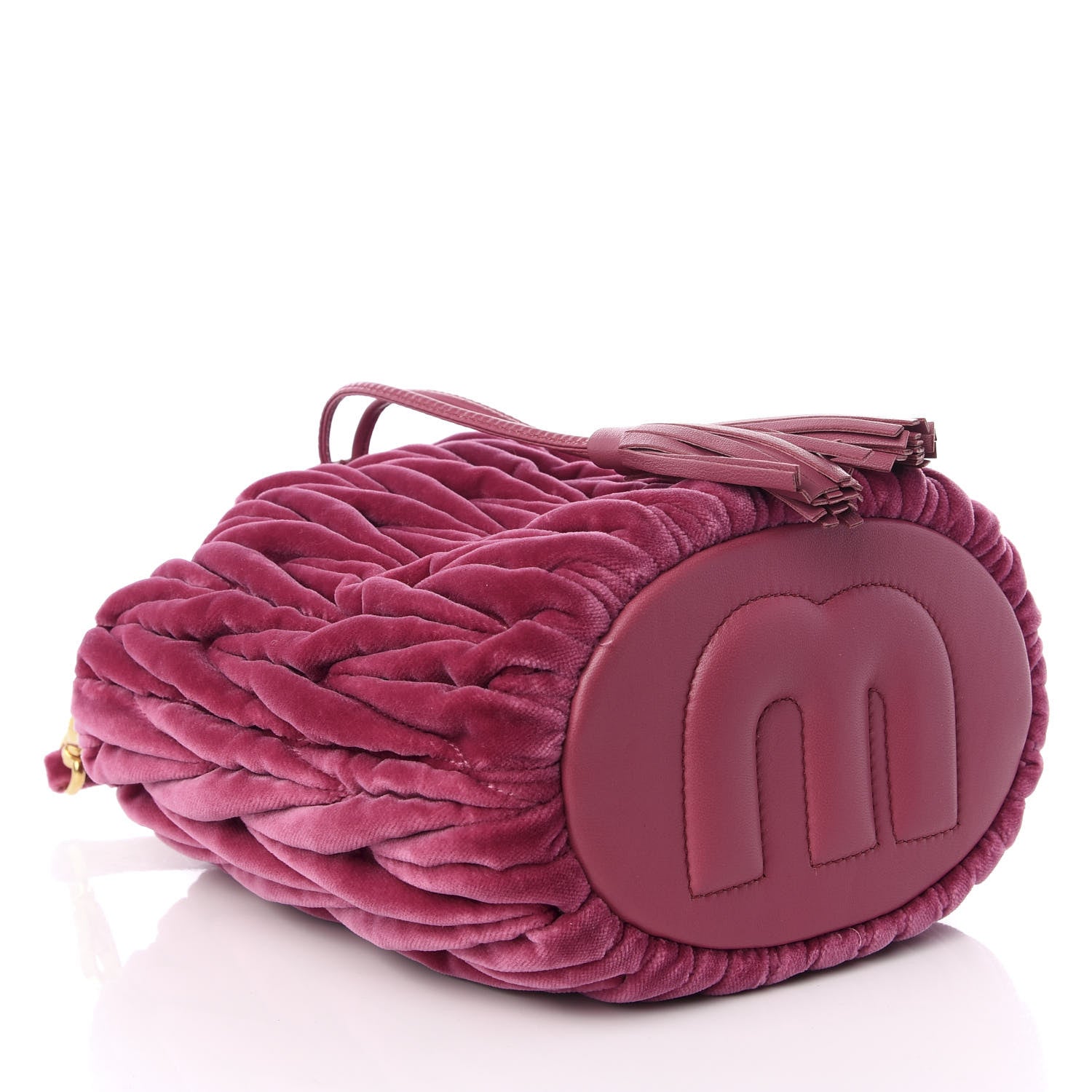 Miu Miu Velluto Matelasse Bucket Bag Bruyere 3 of 8