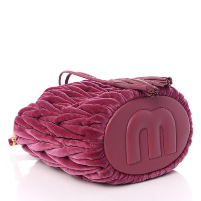 Miu Miu Velluto Matelasse Bucket Bag Bruyere 3 of 8