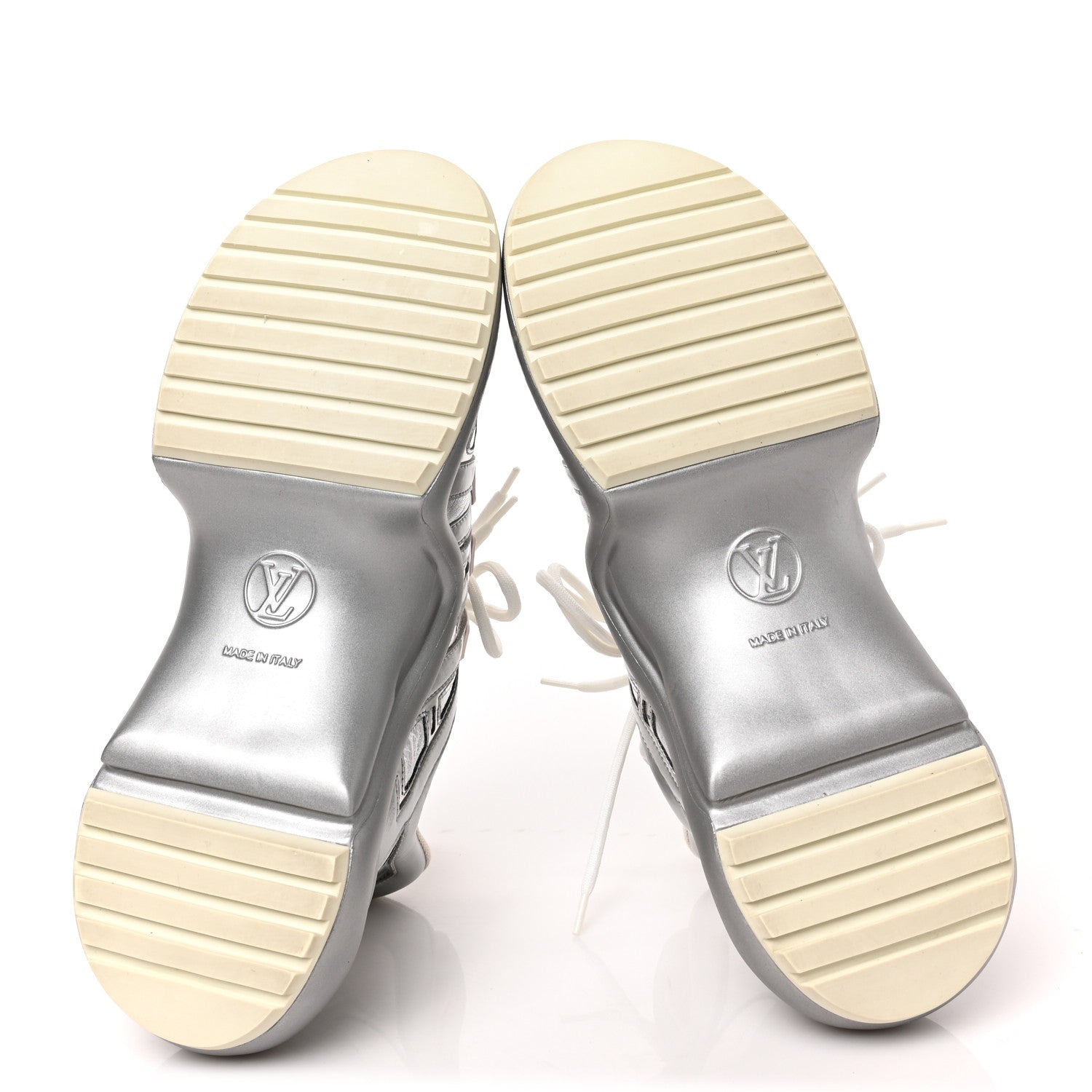 Louis Vuitton Metallic Calfskin Technical Nylon LV Archlight Sneakers 39 Silver 9 of 12